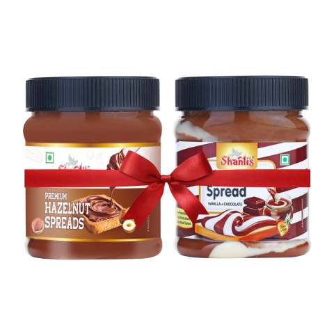 Shanti's Spread Combo (Choco Duo 350g + Hazelnut Spread 350g)
